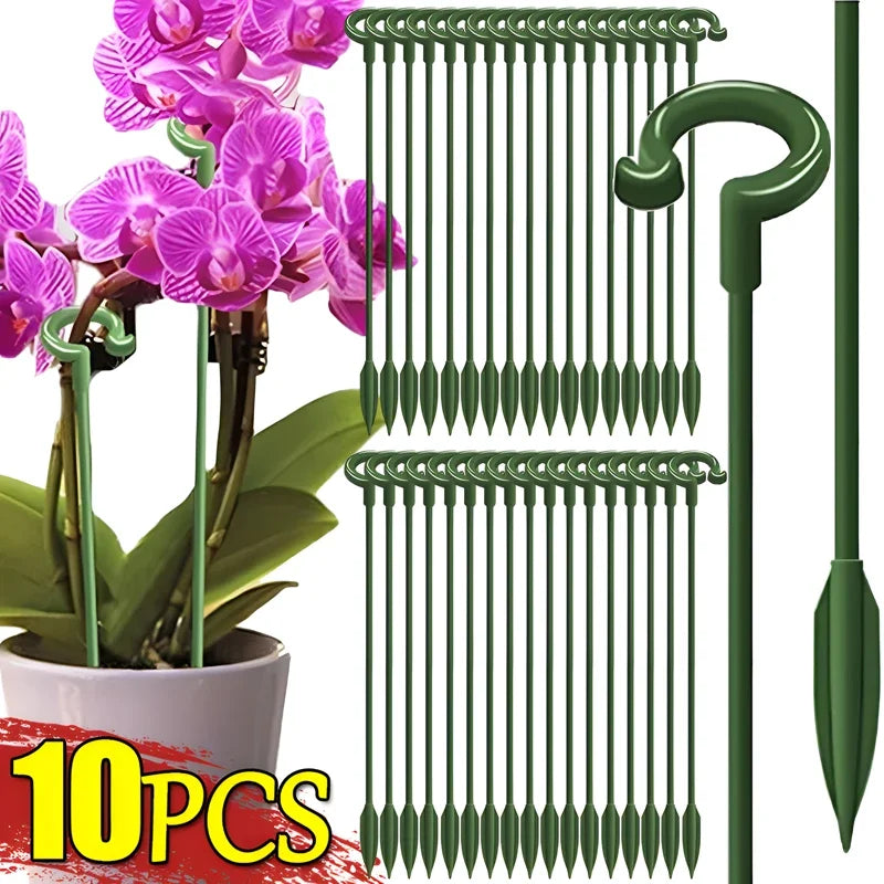 Enhance Your Garden's Beauty: Plastic Plant Supports Sticks for Reusable Protection