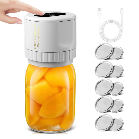 "Preserve Freshness with Ease: Electric Mason Jar Vacuum Sealer for Convenient Food Storage!
