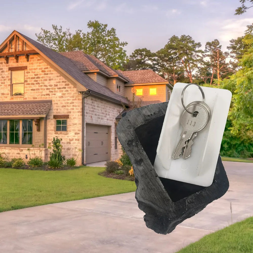 "Keep Your Keys Safe and Secure with Our Garden Stone Hide-a-Spare Key Fake Rock!